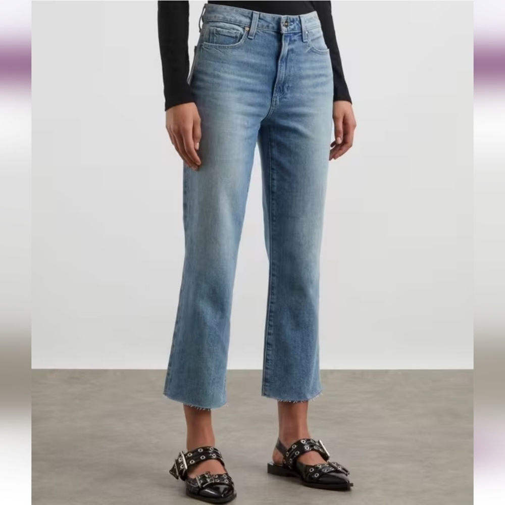 NWT PAIGE Courtney Raw Hem Vintage Denim In La Rambla Wash Size 23 - Picture 2 of 13
